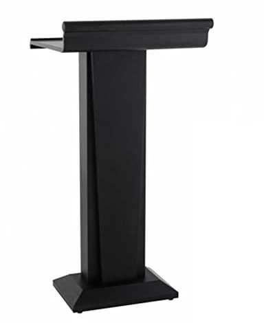 PUFAHAU Rednerpult-Podiumständer, Rednerpulte Edelstahl-Rednerpultständer Kirchenvortragsständer Tragbares Boden-Sound-Rednerpult Rednerpult/Schwarz/56,5 X 52,5 X 103 cm