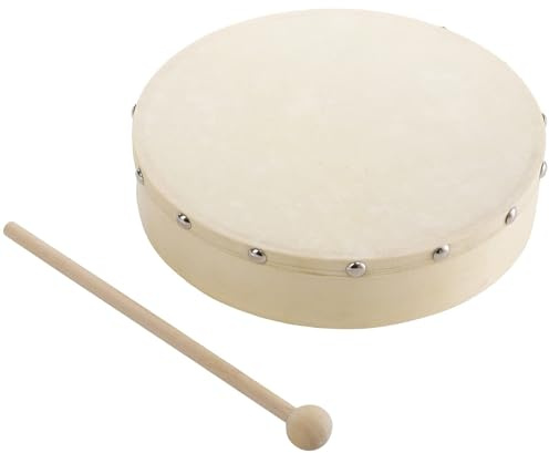 Handtrommel | 10 Zoll und 8 Zoll Handtrommel, Holztrommel mit Stick, Rahmen Drum Bildungsinstrument für Anfänger von Kindern Unsere Handtrommeln sind das professionelle Musikinstrument. Dif Erwachsene