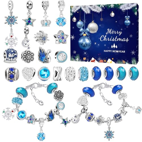 Weihnachts-Adventskalender 2026 mit 24 Schmuckgeschenken Adventskalender mitSchmuckgeschenken,Weihnachtsgeschenken und Geburtstagsüberraschungen (Armband-25-lan)
