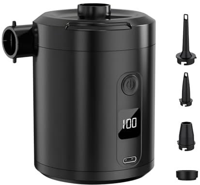 Pompa Portatile per Gonfiabili, Gonfiaggio Gonfiabili Piscina, Elettrica Con Batteria 5200mAh 4000Pa Per Piscina Spiaggia Viaggi Casa Garage Sgonfiatore Rapido