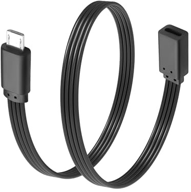 JSADZKJ Ultra-Flexible Micro USB to Type-C Short Cable,Micro 5-Pin Female to USB-C Male Adapter Cable for Charging and Data Sync with Micro USB Devices for MP3 Players,Phone,Power Bank-20CM