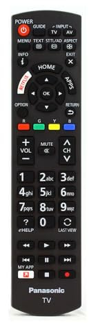 Ibis Cable Replacement Remote Control for Panasonic TX-42AS650B Smart TV – Compatible TV Remote with Netflix Shortcut Button