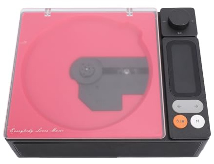Yechiry Lettore CD Bluetooth con Radio FM e Telecomando, Musicale Desktop Portatile con Batteria da 4000 MAh, Lettore CD con Display LCD per la Casa, Trasmettitore Bluetooth per Cuffie (#1)