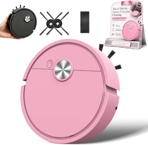 forbany Mini Saugroboter für Auto – 2-in-1 Saug-Wischroboter für Tierhaare