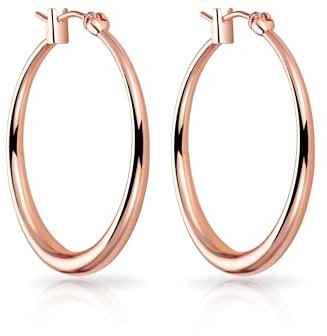 Philip Jones Rose Gold Plated 30mm Hoop Earrings