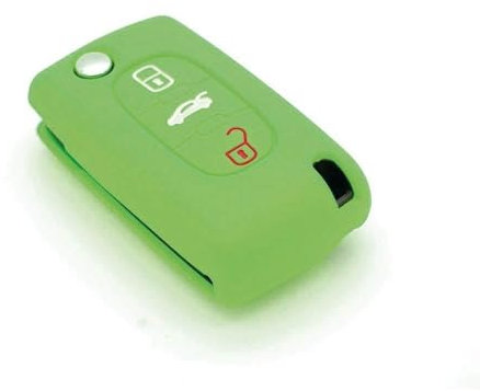 Générique Housse de clé en Silicone pour Peugeot 207 307 308 407 3 Boutons Phosphorescent