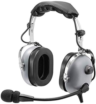 CUFFIA AEREONAUTICA CON MICROFONO AN-2000 per Yaesu FTA series. Microfono electret, controllo del volume. doppi spinotti. GRIGIO