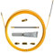 Stak SFR-030 Aiguille tire-fils en fibre de verre SNAKE Ø3 mm, 30 mètres. Avec tête de guidage flexible et œillet démontables. Fournie avec kit de réparation, Jaune