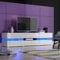 Panana LED TV Stand Cabinet Unit 177cm Width Modern TV Desk with Large Storage and High Gloss Front Door for Entertainment Living Room Furniture (White)