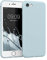 kwmobile Case Compatible with Apple iPhone SE (2022) / iPhone SE (2020) / iPhone 8 / iPhone 7 Case - Protective Slim TPU Phone Cover - Soft Matte Finish - Pastel Blue