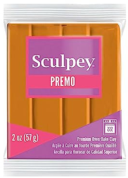 Sculpey Premo Polymer Oven-Bake Clay, Burnt Orange, Non Toxic, 2 oz. bar