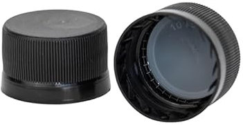 Vigo Presses 28mm Plastic Tamper-Evident Screw Cap Lids for Mineral Juice Cider Bottles (Pack of 100)