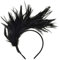 Norhogo 20er Jahre Feder Haarreif Kostüm Haarband, Hochzeit Kopfbedeckung Vinatge Party Kostüm Accessoires, für Karneval Fasching Stirnband Damen (Schwarz)