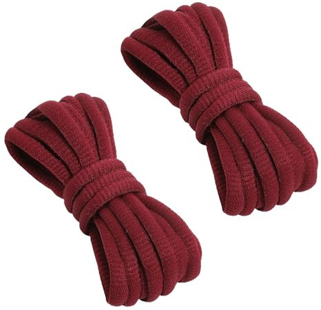 VSUDO 150 cm Cordones Rojo Oscuro Ovalados para Zapatillas, Cordones Zapatillas Rojo Oscuro de Baloncesto, Oval Dark Red Shoe Laces, Cordones de Zapatos Rojo Oscuro (2 Pares-Rojo Oscuro-150cm)