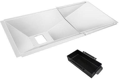 Utheer Bandeja de grasa ajustable con bandeja de captura, bandeja de goteo universal para modelos de parrilla de gas de 3/4/5 quemadores, piezas de repuesto de parrilla para Nexgrill, Charbroil