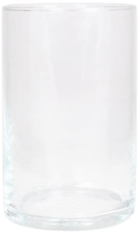 INNA-Glas Glas Vase Zylinder Sanya Ocean, transparent, 20 cm, Ø 12,5 cm | Blumenvase