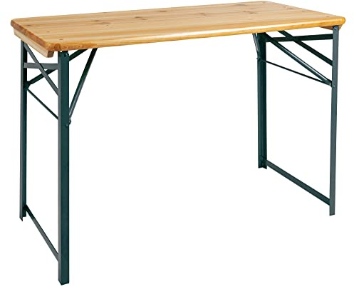 Stagecaptain BBT-119 Hirschgarten Bierzelttisch 119 cm 2X Set - 2 robuste, Kurze Biertische (119 cm lang) - Lackierte Oberfläche - Zusammenklappbar - Einfach zu verstauen und transportieren