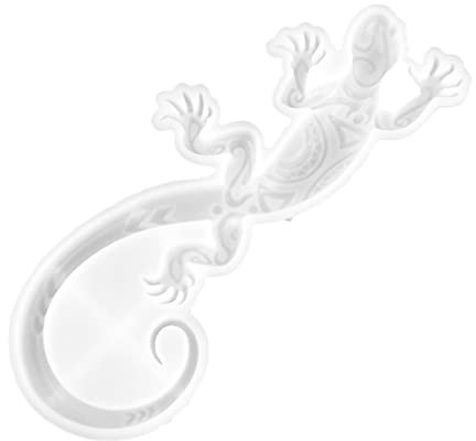 SEWACC 3D Gecko Harzformen Cabrite Silikonformen DIY Epoxy Gie?formen Gecko Wandbehang Display Dekoration