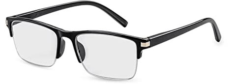 FILTRAL Rechteckige Lesebrille für Damen & Herren/Halbrahmen Brille mit Federscharnieren/Lesehilfe Schwarz, 3,50 dpt F4567372