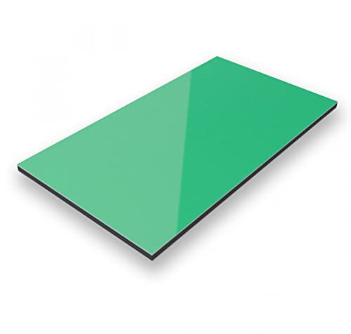 Aluverbund 24 Aluverbundplatte, Aluminium Platte, 3mm dick, Grün/RAL6024, 70x80cm