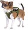 Taktisches Hundegeschirr für kleine Hunde, taktische Welpenweste mit Gummigriff, K9, Militär, verstellbares Haustier-/Katzengeschirr für Outdoor-Training, XS Hundegeschirr (Grünes Geschirr)