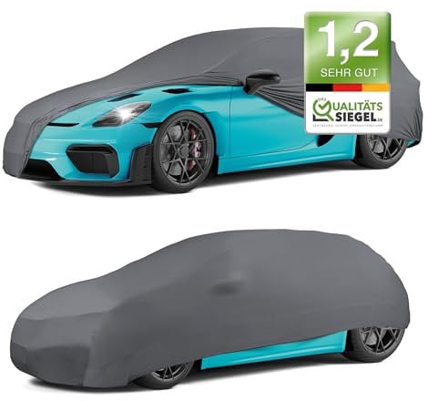 WALSER bâche d'intérieur pour Voiture Indoor Stretch Plus, Bâche Complet pour l'intérieur, étanche à la poussière M, Anthracite