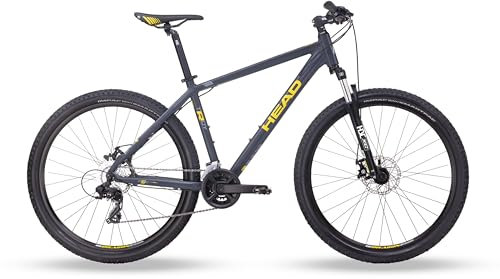 HEAD Unisex – Erwachsene Troy 1.0 Mountainbike, matt grau/gelb, 46