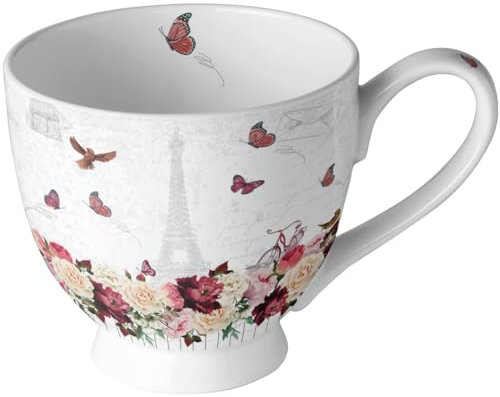 Ambiente Jumbo Becher Mug Tasse Tee Kaffee Becher ca.450 ML Every Day Romantic Paris