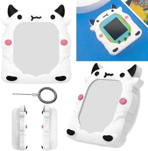 Fiorky Silikonhülle, stoßfeste Schutzhülle, Kratzfeste Schutzhülle mit Finger-Lanyard for Tamagotchi Uni 2023 Virtual Pet M“-“AChine mit Lanyard for Kindergeschenke