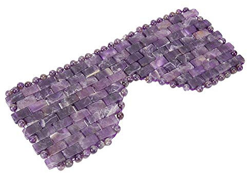 Kühlende Jadestein-Augenmaske,Augenmaske Kühlend, Gel Kühlmaske, für Geschwollene Augen, Linderung und Förderung des Schlafes, für Migräne Kopfschmerzen Müde Augen Augenringe Sinusschmerzen(Amethyst)