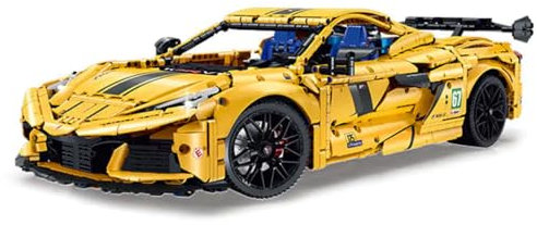 Technik Auto für Corvete C8, 1:8 Groß Automodell Bausatz, 3788 Teile Klemmbausteine Auto MOC Set, Kompatibel mit Corvete Technik