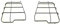 Gecasa, Griglie in ferro smaltato Compatibile con Electrolux - Rex - Zoppas - Zanussi nero lucido per piano cottura 4 fuochi a gas - 3546400031-3546400049 cm 41-43.5x27 (Set 2 griglie)