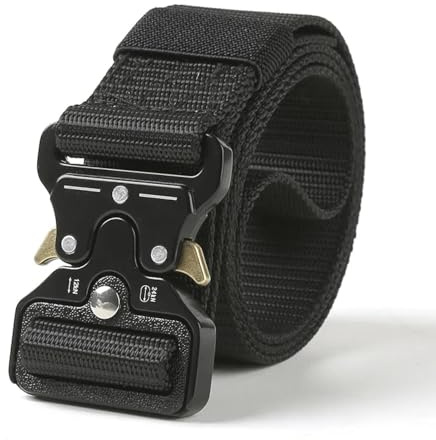 YUEZHAN Gürtel Kampf Gürtel Schnell Verschluss Taktische Gürtel Mode Männer Leinwand Bund Outdoor Jagd Wander Werkzeuge Schwarz