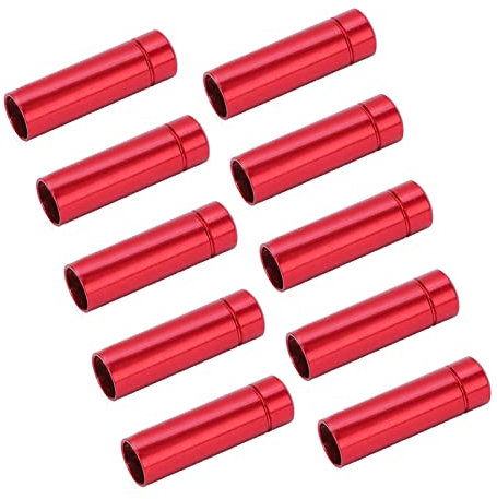 Brake Cable End Aluminum Alloy Tips for Road 10PCS for All Cyclists (Red)