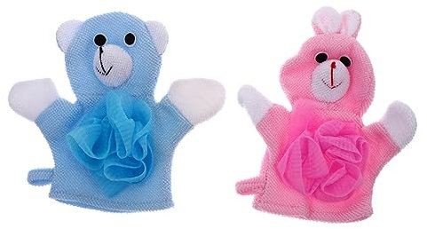 WOONEKY Badehandschuhe Für Kinder Peeling & Massage Babybadetücher