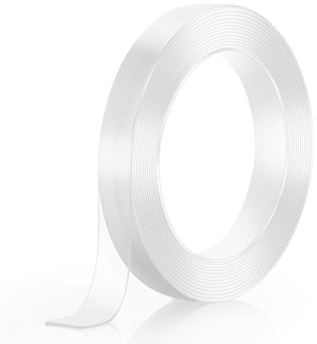Mabor 5m Doppelseitiges Nano Tape, 10mm Breit Klebeband Doppelseitig Extra Stark Abnehmbar Klebeband Transparent Spurloses Double Sided Tape Klebeband Doppelseitig für Fotorahmen Küche Teppich