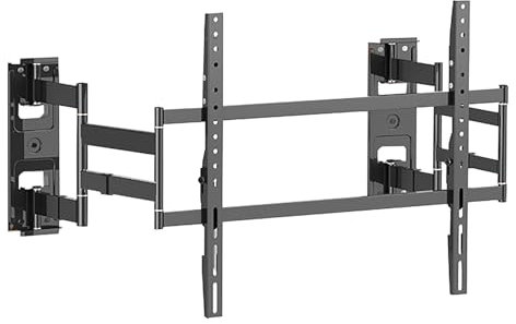 Staffa di montaggio a parete per TV a movimento completo per la maggior parte dei televisori piatti e curvi da 50 a 100 pollici 4K con bracci articolati girevoli per TV di grandi dimensioni (75 100