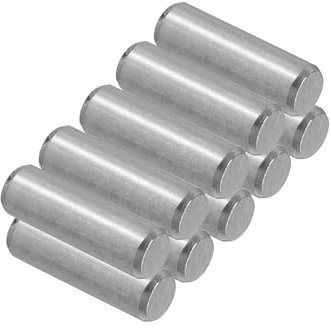 PATIKIL 10pz Assortimento Tasselli in 304 Acciaio Inox 6 x 18mm, Spina Centraggio Perni Metallo Cilindrica Perno Picchetti per Mensole Elementi per Posizione Componenti Fissaggio Mobili