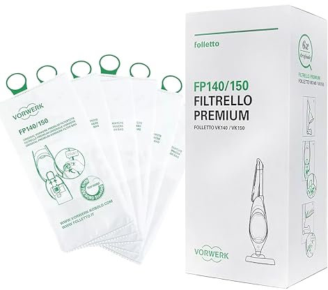 Lot de 6 sacs originaux pour aspirateur Vorwerk gobelin vk 140-150
