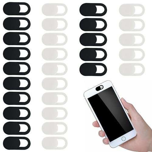 30PCS Webcam Covers, Webcam Cover Slide,Camera Blocker Camera Cover Slim, Protects Your Privacy Online, Slider Camera Sticker Laptop Webcam Blocker for for MacBook Air Pro*, Pad Laptop PC, iPhone iPa