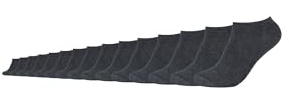 s.Oliver Unisex Sneakersocken 15er Pack 35/38 anthracite melange