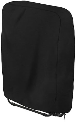 Dokon Funda para Sillas Plegables de Jardín Impermeable, Funda Tumbona Plegable Exterior Tela Oxford 420D Anti Viento Anti UV Funda Protectora Silla Plegable Terraza (110x71x20/34cm) - Negro