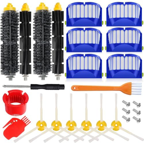APZOVO Accessoires Kit pour iRobot Roomba 600 604 605 606 610 612 614 615 616 620 621 626 627 630 631 632 639 640 650 651 660 669 670 671 672 675 676 680 681 685 687 689 690 691 692 694 696 697 698