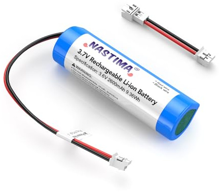 NASTIMA PH2.0/2P Plug 3,7V 2600mAh 9,36Wh Batteria Ricaricabile | Batteria per Elettronica fai da te, Amplificatori Vocali, Giocattoli RC, Illuminazione, con cavo di Conversione di Polarità