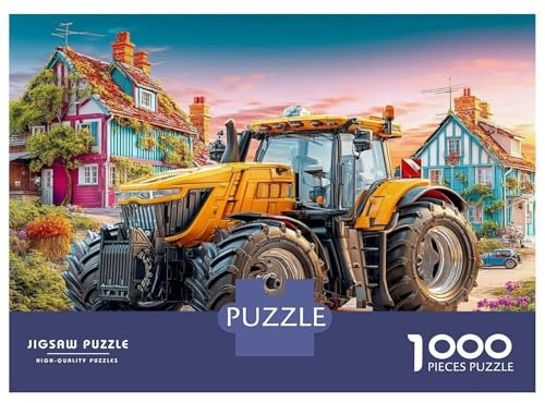 Retro Traktor 1000er Puzzle Mit Passgenauigkeit Klassikpuzzle Landschaftsstil Als Logik-Skill-Puzzle Für Schöne Dekorations-Puzzle Für Denksport-Freunde 38x26cm/1000pcs