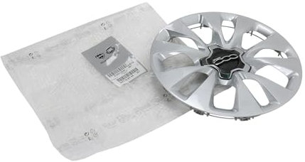 Fiat Original Radkappe 16 Zoll Silber 500X ab 2015 735613542 - Radzierblende aus Acrylnitril-Butadien-Styrol, Kunststoff, mit Speichen-Clip Installation