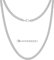 Silvadore 4mm Silver Chains for Men Necklace - Stainless Steel CUBAN Link Jewellery - Non-Tarnish & Waterproof - 56cm / 22 inch (Velvet Pouch)