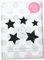 Bügelbild 5 GLITZER Sterne 4 cm bis 2 cm, 40 mm bis 20 mm Aufbügler Applikationen Bügelsticker für Stoffe Textilien Kinder zum Aufbügeln Flicken, Farbe:Glitzer schwarz