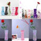 Abcsea 10 Stück Faltbare Blumenvase, Faltbare Plastikvase ，transparente Faltbare Vase (zufällige Stile)