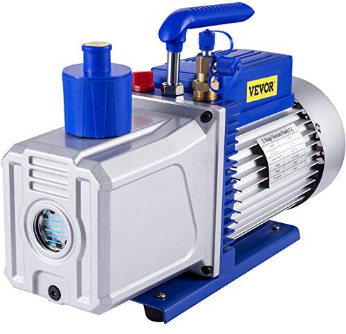 Moracle Bomba de Vacío de Refrigerante para HVAC/Coche AC 220 V 2 Metros Válvula de 2 Etapas 0.3 PA Ultimo Aire Acondicionado Bomba de Vacío Acondicionador Frigorífico Gas Refrigerante
